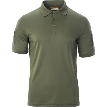Pánské tričko Pánské Tričko s krátkým rukávem MAGNUM MAGNUM POLO II M000205783 – Zelená M