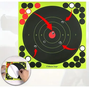 Terč na sportovní střelbu Samolepící terče na akční střelbu 20x20cm (8") target4