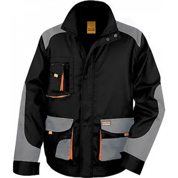 pracovní bunda Result Work-Guard Odolná pracovní bunda Work-Guard se stojatým límcem Barva: černá - šedá, Velikost: M RT316