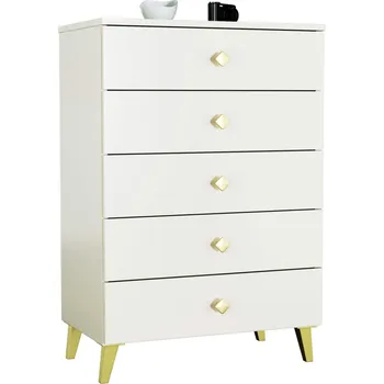 Nábytek Komoda MOBI K05 - béžová/zlatá