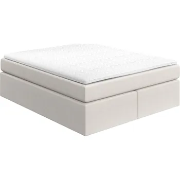 Postel Maison de Rêve Krémově bílá čalouněná postel boxspring CHESTNUT 140 x 200 cm