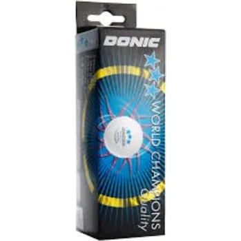 Stolní tenis Schildkröt Donic 3-Star Super ITTF white, 3 ks