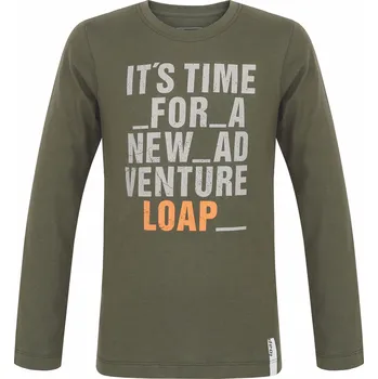 Chlapecké tričko Chlapecké tričko - LOAP Binus, khaki Barva: Khaki, Velikost: 110-116