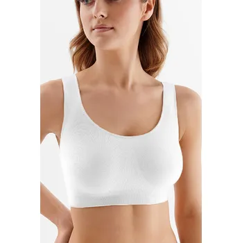 Dámský bezešvý tank top Gabriella - bílý, S i510_52141546892