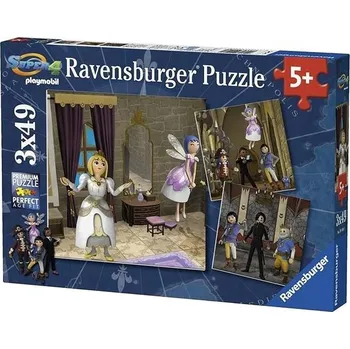 Puzzle RAVENSBURGER Puzzle Playmobil Královská svatba 3 × 49 dílků