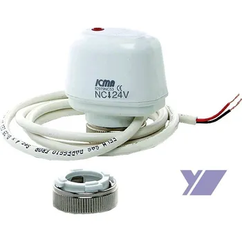 Hlavice pro radiátor Elektrická hlavice ICMA NC - bez proudu zavřeno 230V rozměr 983/220V M28x1,5