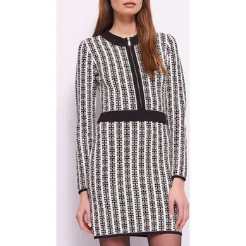 Dámské šaty GAUDI Jacquard Black šaty L Černá