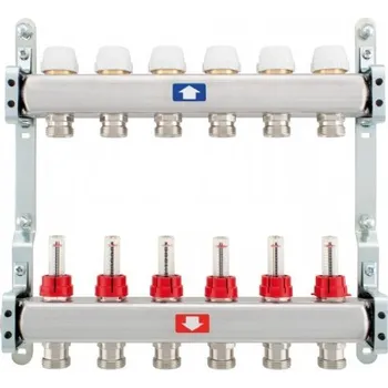rozdělovač topení Rozdělovač Itap nerezový NR-10 DN 1" 10x 3/4" podlahové vytápění - 545mm