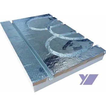 systémová deska Systémová izolační koncová deska s drážkou S-FORM KSD - 30 x 320 x 480mm, suchý systém podlahového topení s hliníkovou folií