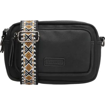 Beagles dámská crossbody kabelka Malaga s dekorativním popruhem - černá