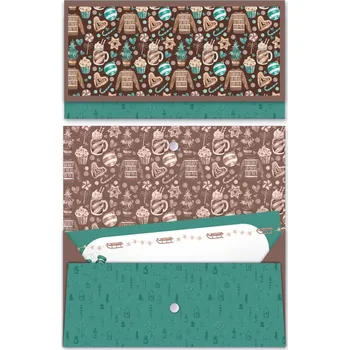 Nekupto Vánoční obálka na peníze - Vánoce hnědo-tyrkysová