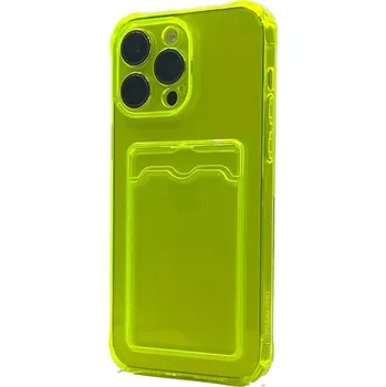 Pouzdro na mobilní telefon Anti shock barevný neonový obal s peněženkou pro iPhone 14 Plus Barva: Žlutá