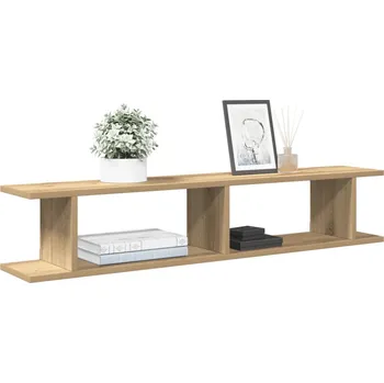 police Nástěnné police 2 ks dub artisan 105x18x20 cm kompozitní dřevo Hnědá 856603