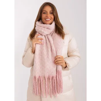 Čepice Světle růžový geometrický šátek s třásněmi FPrice, jedna velikost i523_2016103471676