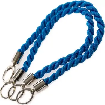 Příze Ucha na tašky Inda délka 50 cm Modrá se stříbrným kováním (Luxusní ucha na kabelky a tašky Inda Modrá se stříbrem)