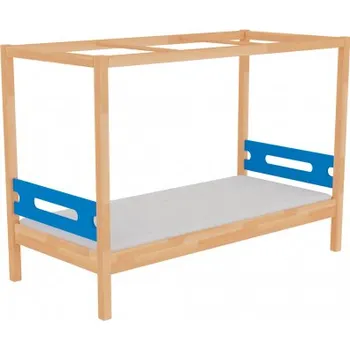 Dětská postel Domečková postel 3, BUBLINY bez zábrany, buk cink