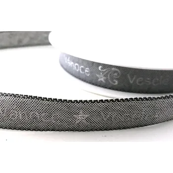 Stuha Stuha látková Veselé Vánoce - šedostříbrná - 15 mm/1 m