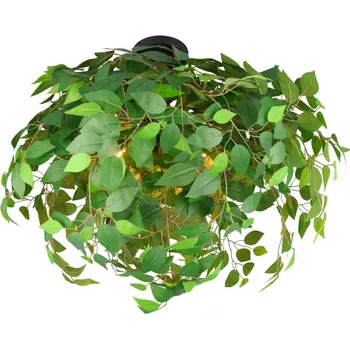 Trio Leuchten R60463015 LEAVY - Moderní stropní lustr s lístečky v zelené barvě Ø 73cm, 3 x E14 (Stropní moderní svítidlo se zelenými plastovými lístečky)