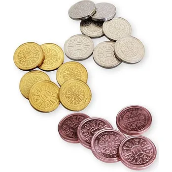 Žertovný předmět Mytholon Kovové mince (5 ks), barva měděná