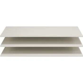 Šatní skříň WOOOD Set tří světle béžových dřevěných polic do skříně Rain 107 x 53 cm