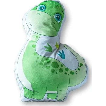 DETEXPOL Tvarovaný mikroplyšový polštářek Dino Polyester, 34x24 cm