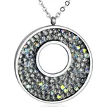 Ocelový náhrdelník s krystaly Crystals from Swarovski, CRYSTAL AB