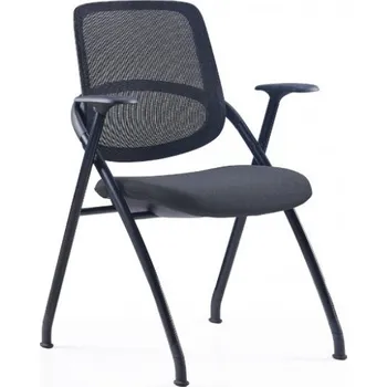 Jednací židle Konferenční skládací židle MEET - plast, látka, více barev Černá