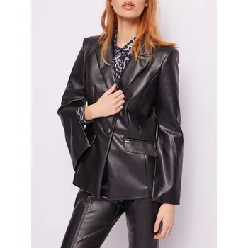 Dámské sako GAUDI Leatherette Black sako S Černá