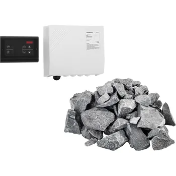 Sada řídící jednotky pro sauny se saunovými kameny - LED displej - 20 kg - pro saunová kamna Uniprodo UNI_SAUNA_S01-SET