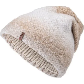 Čepice Dámská pletená zimní čepice WROBI 417-08, melír béžové barvy 7100432-1