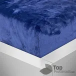 Mikroplyšové prostěradlo 220x200 Elegance - Tmavě modrá