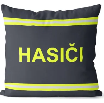 Dekorativní polštářek Polštář 40 x 40 cm - Hasiči - pruhy