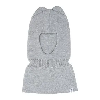 Čepice Vlnka Dětská vlněná kukla Merino šedá velikost oblečení M
