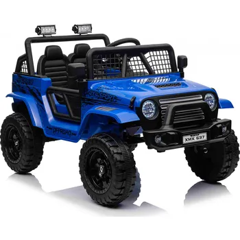 Dětské elektrovozidlo Dětské elektrické terénní autíčko OFF ROAD 4x4 | 4x35W | modrá tereňák | EVA kola | 140W výkon | startování klíčem