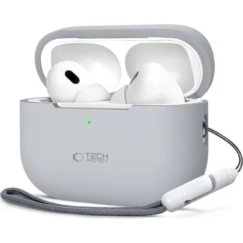 Příslušenství pro sluchátka POUZDRO TECH-PROTECT SILICONE APPLE AIRPODS PRO 1 / 2 CRAYON GREY