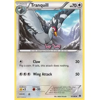 Karetní hra Pokémon EPO 81/98 Tranquill - Emerging Powers Stav: Excellent, Verze: REVERSE HOLO