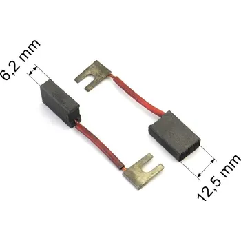 202 uhlíkové kartáče 6,2 x 12,5 mm