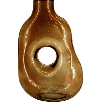 Váza By-Boo Hnědá skleněná váza Nana 26 cm
