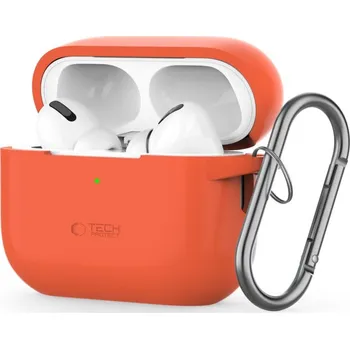 Příslušenství pro sluchátka POUZDRO TECH-PROTECT SILICONE HOOK APPLE AIRPODS PRO 1 / 2 NEON ORANGE