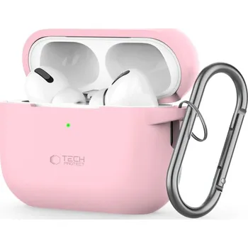Příslušenství pro sluchátka POUZDRO TECH-PROTECT SILICONE HOOK APPLE AIRPODS PRO 1 / 2 DUSTY PINK