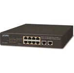 Planet GSD-1008HP, PoE switch 8x PoE 802.3at 120W+ 2x 1000Base-T, VLAN, extend mód 10Mb/s do 250m