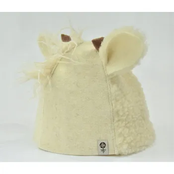 Velforia Saunová čepice Beran s rohy, ovčí vlna Velikost: L (59-60)