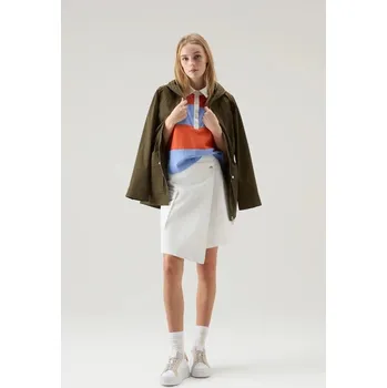 Dámská sukně SUKNĚ WOOLRICH COTTON TWILL SKIRT PLASTER WHITE
