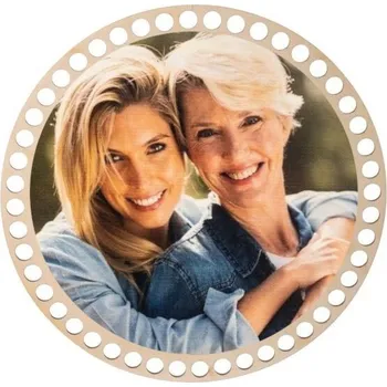 Dřevěné dno/víko na košík s vlastní fotografií Zvolte variantu: 10 cm