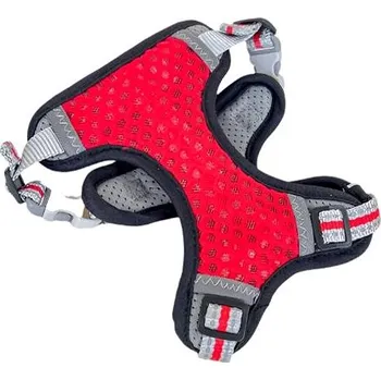 Postroj pro psa ANNAM Polstrovaný postroj Xs, červený