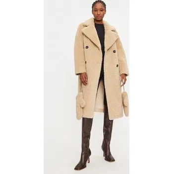 Dámský kabát Rinascimento Kožich CFC0118317003 Béžová Regular Fit M