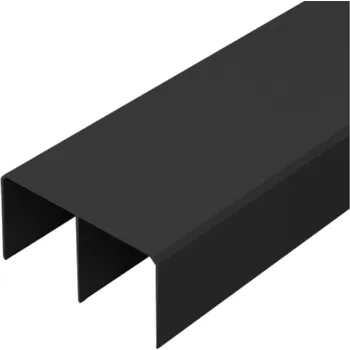 Nábytkové kování LAGUNA Horní vedení, dvojité, černá matná Délka profilu: 2,0 m