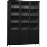 WOOOD Černá kovová vitrína Merrick 200 x 142 cm