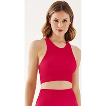 Top Gabriella Halter Rib bez rukávů - barva malinová, S/M i510_52136546845