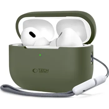 Příslušenství pro sluchátka POUZDRO TECH-PROTECT SILICONE APPLE AIRPODS PRO 1 / 2 OLIVE GREEN
